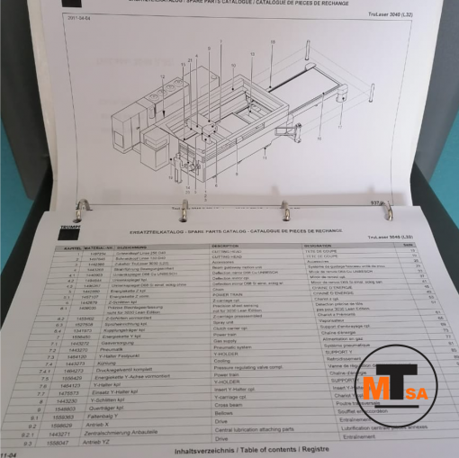 TRUMPF Trulaser 3040 - L32 - 2011 - Spare part manual - Image 3